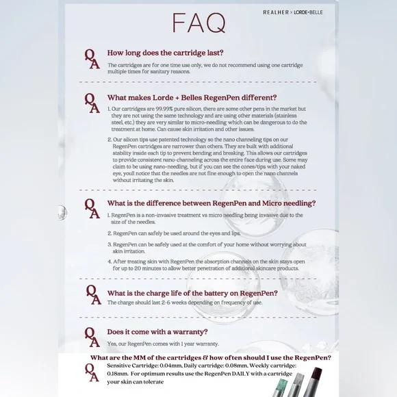 Skincare RegenPen Weekly Cartridge - 4PK by 
LORDE + BELLE - Picture 5 of 5